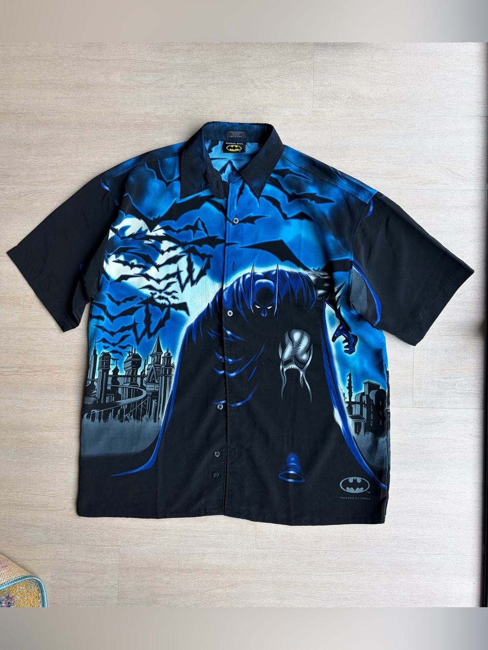 Vintage Batman All Over Print Button Up